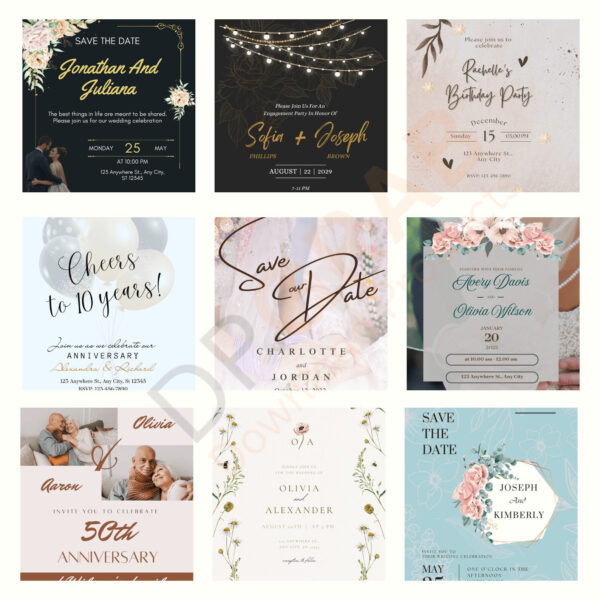 Design Your Dream Wedding Invitation – 26+ Ready-to-Use Digital Card Templates - Image 2
