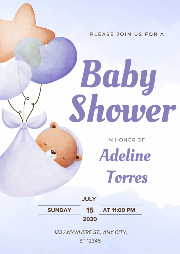 Editable Baby Shower Invitation Card Bundle – 30+ Canva Templates | Instant Download - Image 3